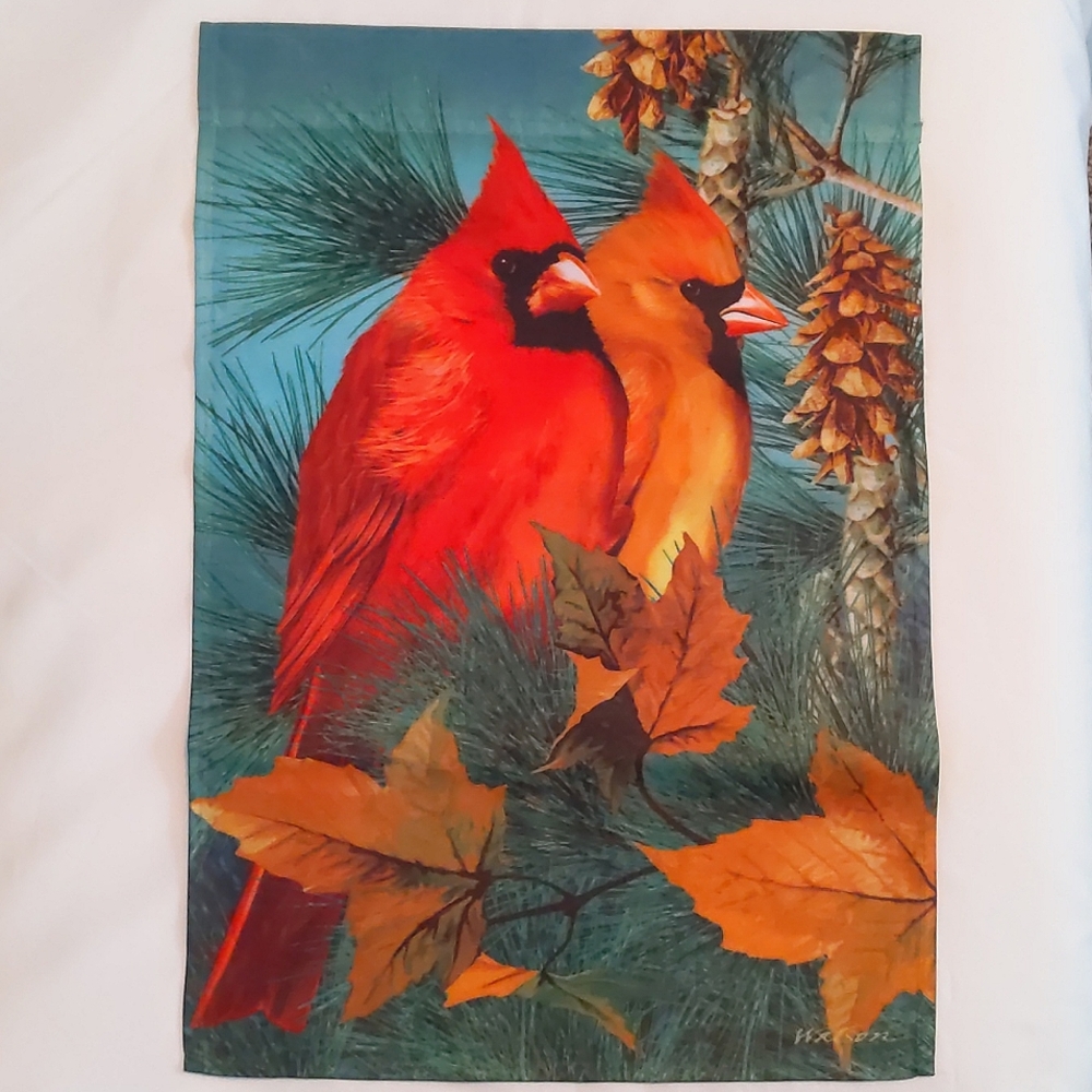 🆕 Garden Flag / Cardinal Birds / 12 x 18